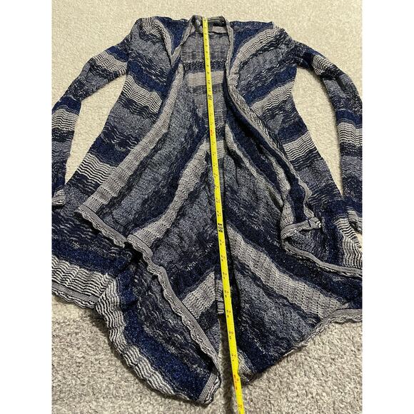 INC International Concepts Womens Small Knitted Flowy Shimmer Long Cardigan Blue - Picture 4 of 9